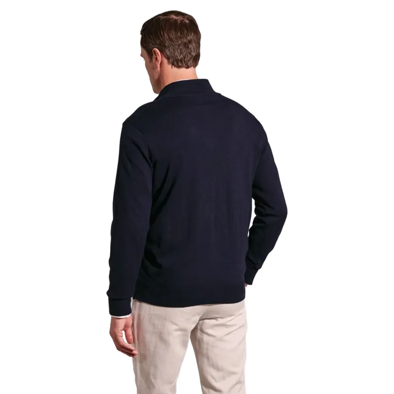 Brook Taverner Copenhagen Quarter Zip Jumper Navy-1