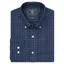 Brook Taverner Fine Tattersall Shirt in Navy