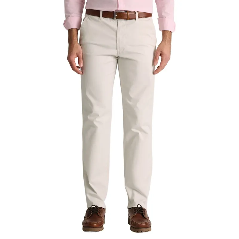 Brook Taverner Leo Regular Fit Stretch Cotton Chinos in Stone