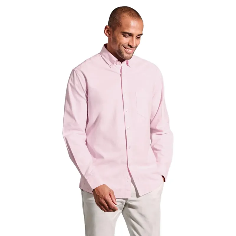 Brook Taverner Regular Fit Pink Cotton Oxford Shirt