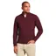 Brook Taverner Rutherford Lambswool Zip Neck Jumper in Burgundy
