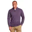 Brook Taverner Rutherford Lambswool Zip Neck Jumper in Heather