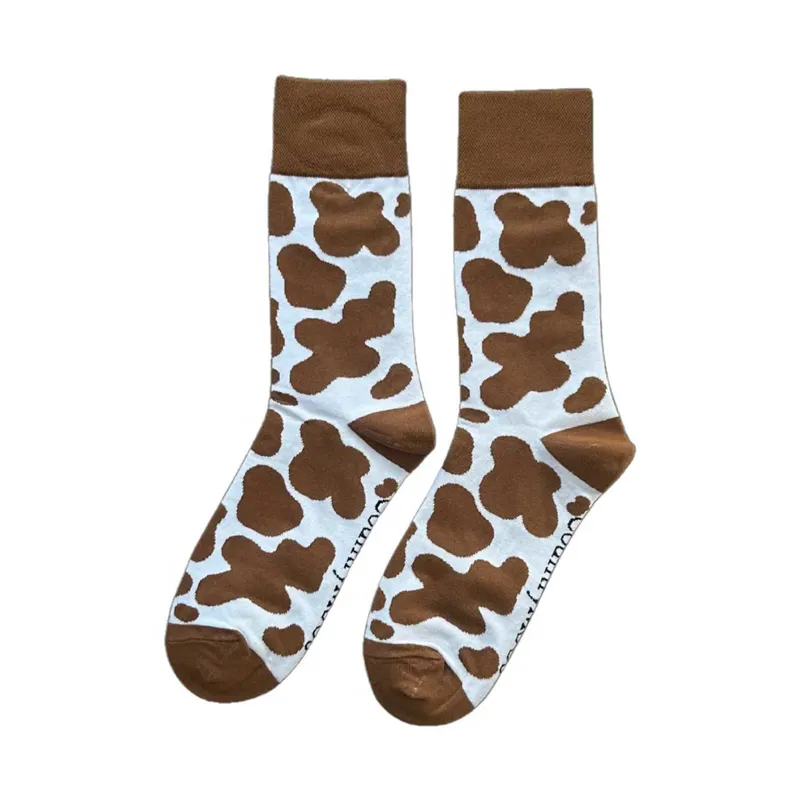 Country Moos Brown Cow Print Socks UK3.5 -6