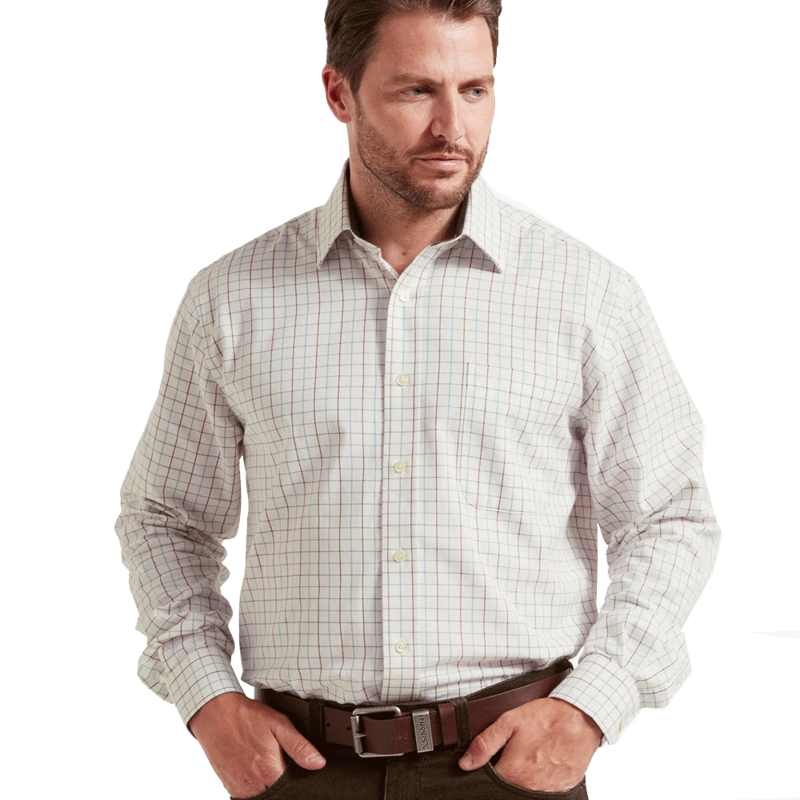 Schoffel Burnham Tattersall Classic Check Shirt Moss-1