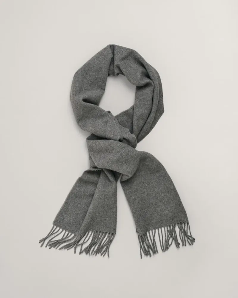 Gant Wool Scarf Grey Melange-1