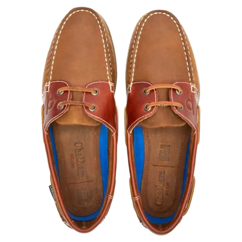 Chatham Bermuda II G2 - Men's Leather Boat Shoes Walnut/Seahorse-2