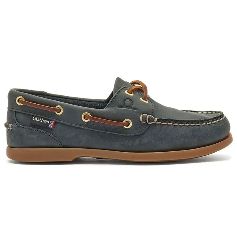 Chatham Deck Lady II G2 Premium Leather Boat Shoes Blue-1