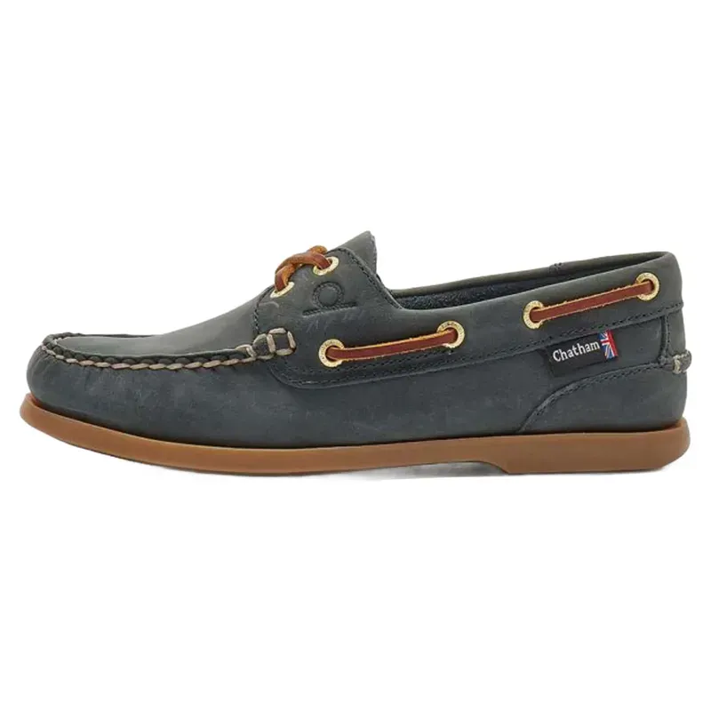 Chatham Deck Lady II G2 Premium Leather Boat Shoes Blue-2