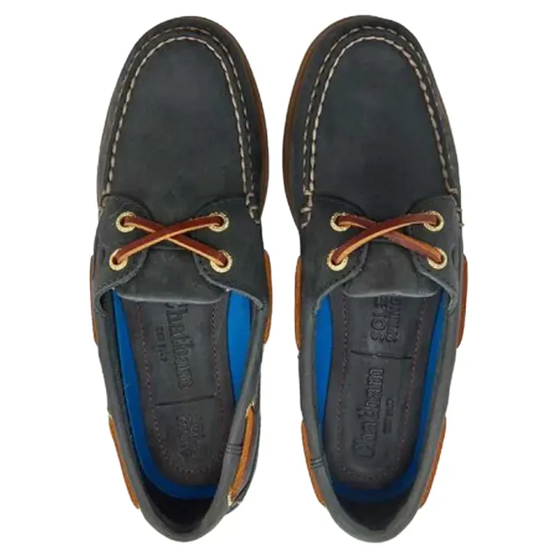 Chatham Deck Lady II G2 Premium Leather Boat Shoes Blue-3