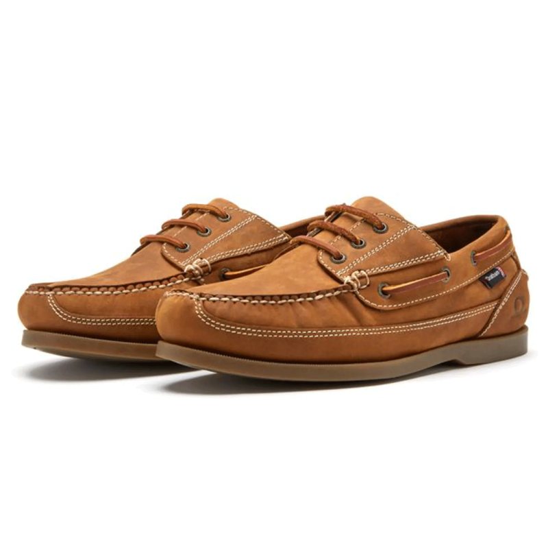 Chatham Rockwell II G2 - Men's Leather Wide Fit Boat Shoes Walnut-1