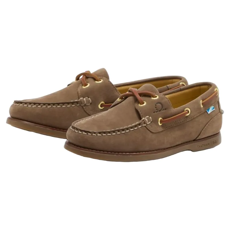 Chatham Footwear Lyme Lady G2 Premium Nubuck Boat Shoe in Fossil