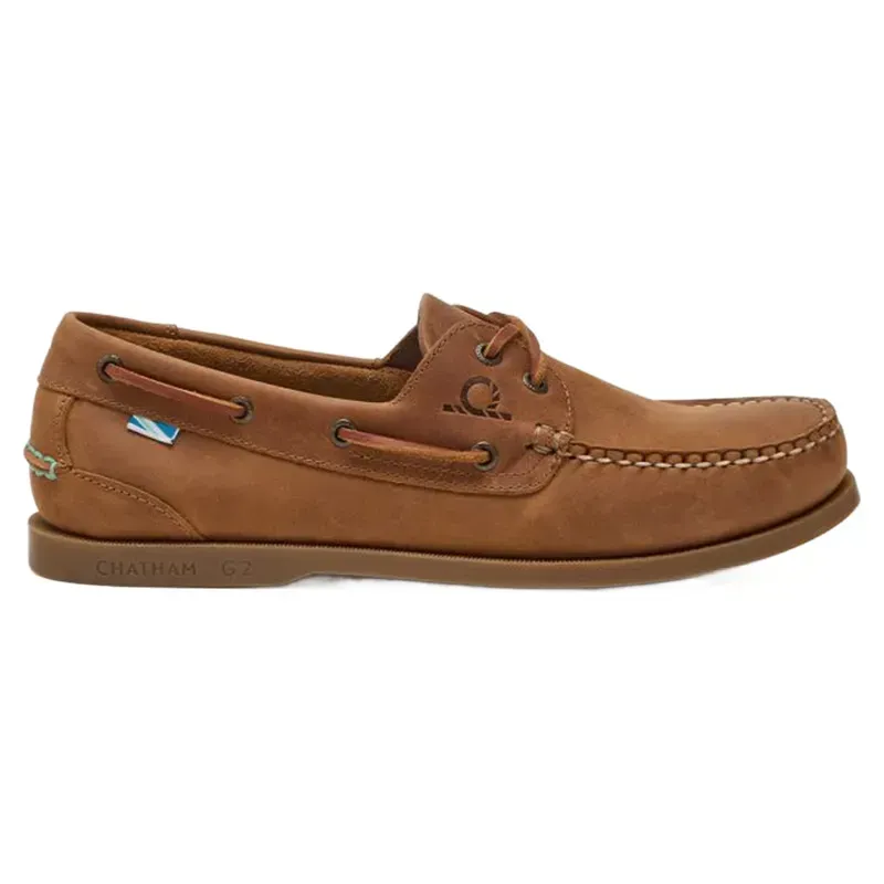 Chatham Footwear The Deck II G2 Men's Premium Leather Boat Shoes in Walnut-2