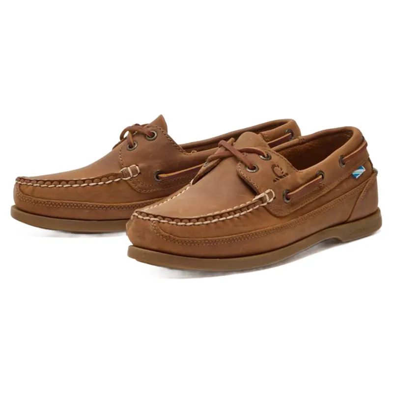 Chatham Kayak Lady G2 - Premium Leather Wide-Fit Boat Shoes Walnut