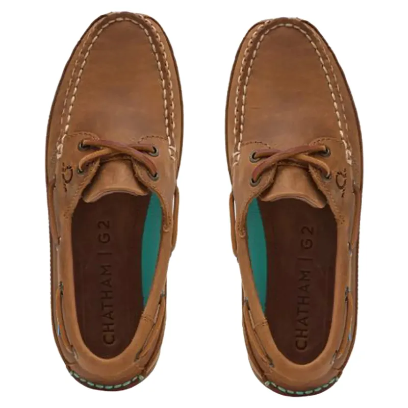 Chatham Kayak Lady G2 - Premium Leather Wide-Fit Boat Shoes Walnut-2