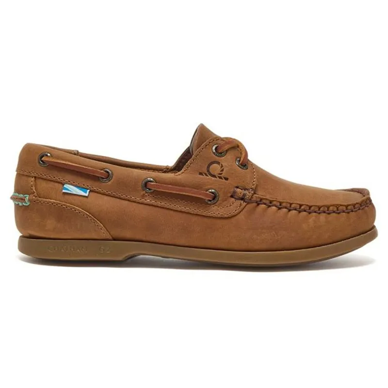 Chatham Deck Lady II G2 Premium Leather Boat Shoes Walnut