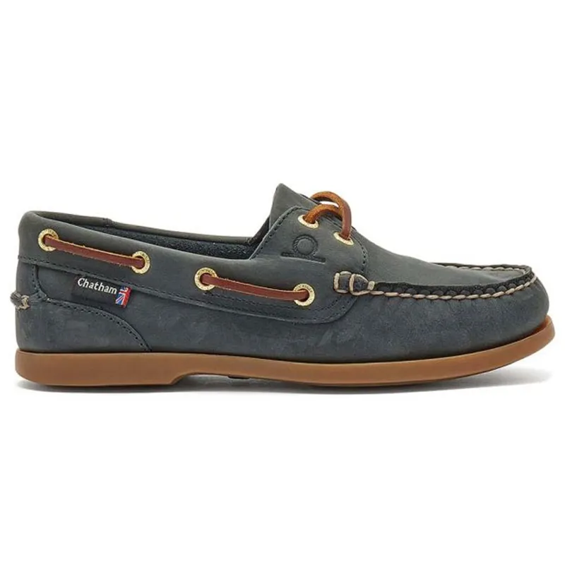 Chatham Deck Lady II G2 Premium Leather Boat Shoes Blue