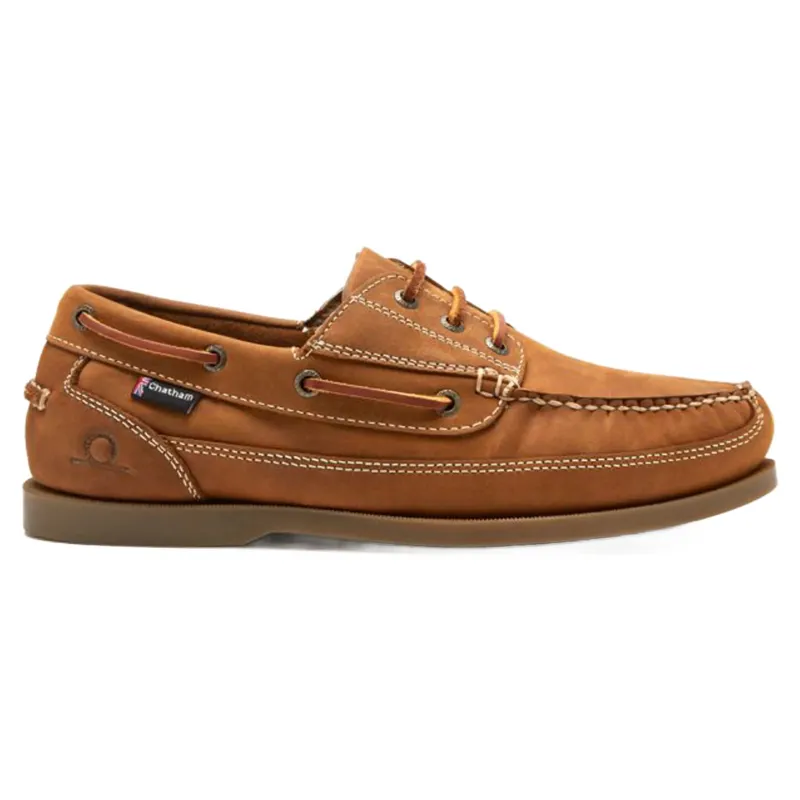 Chatham Rockwell II G2 - Men's Leather Wide Fit Boat Shoes Walnut-2