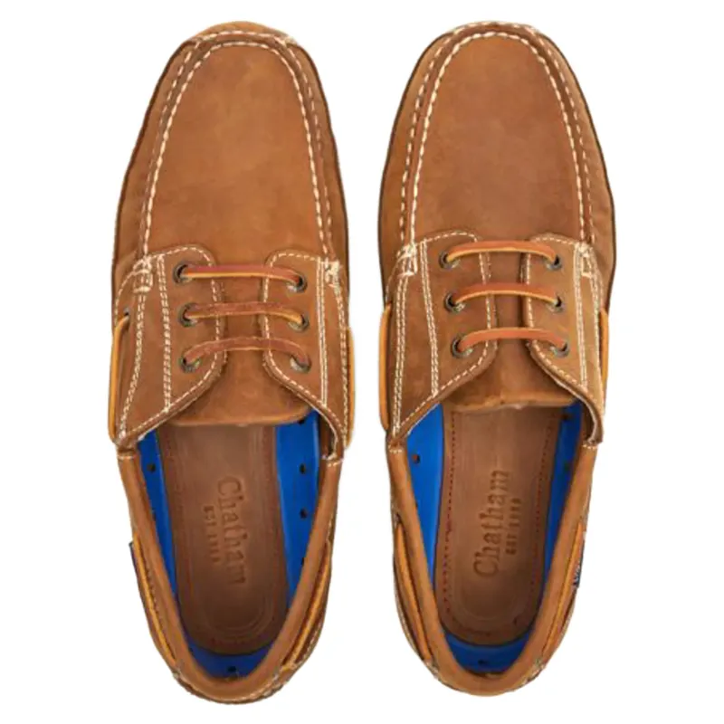 Chatham Rockwell II G2 - Men's Leather Wide Fit Boat Shoes Walnut-3