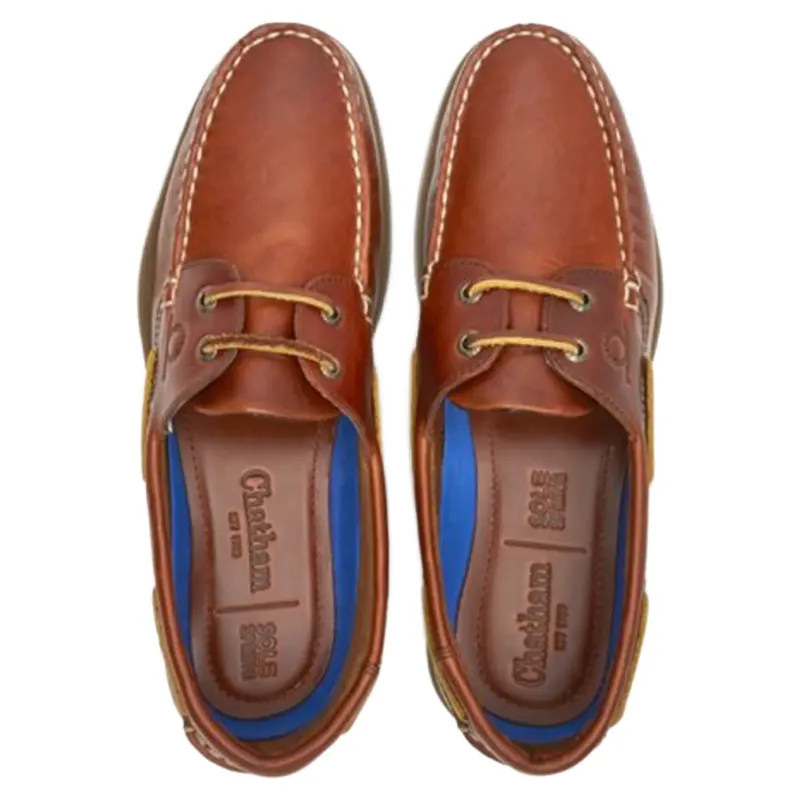 Chatham The Deck II G2 Men's Premium Leather Deck Shoes Chestnut-2