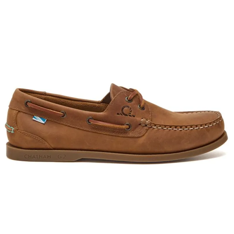 Chatham The Deck II G2 Men's Premium Leather Deck Shoes Walnut