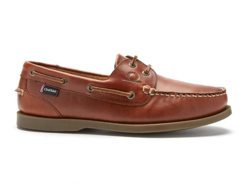 Chatham The Deck II G2 Men's Premium Leather Deck Shoes Chestnut