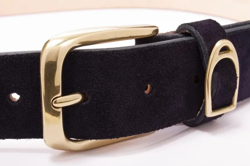 Mackenzie and George Chatsworth Navy Suede Belt