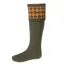 House of Cheviot Chessboard Socks Bracken Ocre