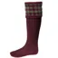 House of Cheviot Chessboard Socks Burgundy Bracken