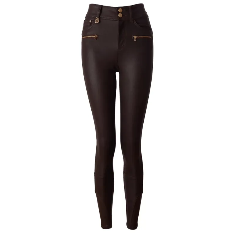 Holland Cooper Coated Jodhpur Jeans Chocolate