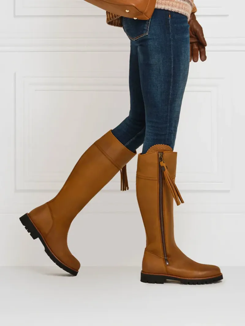 Fairfax and Favor Sporting Fit Explorer Boots Oak Leather-2