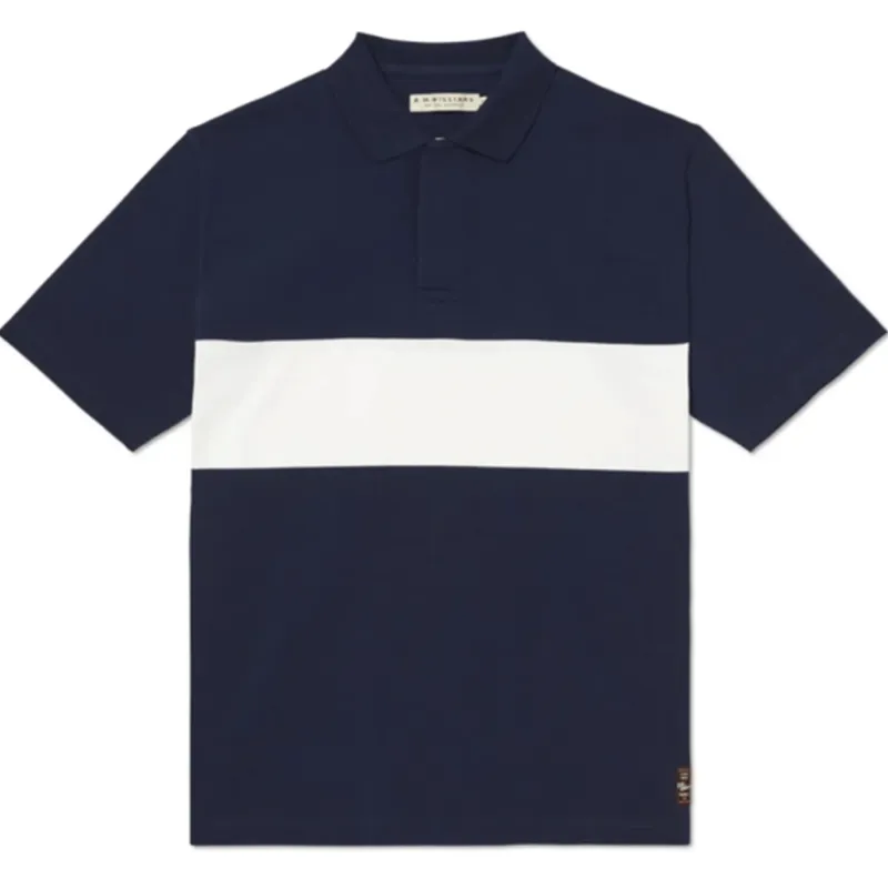 RM Williams Colebrook Polo Navy White