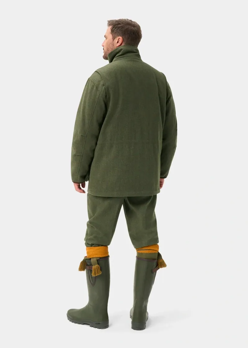 Alan Paine Combrook Men's Tweed Waterproof Shooting Field Coat in Mariner-2
