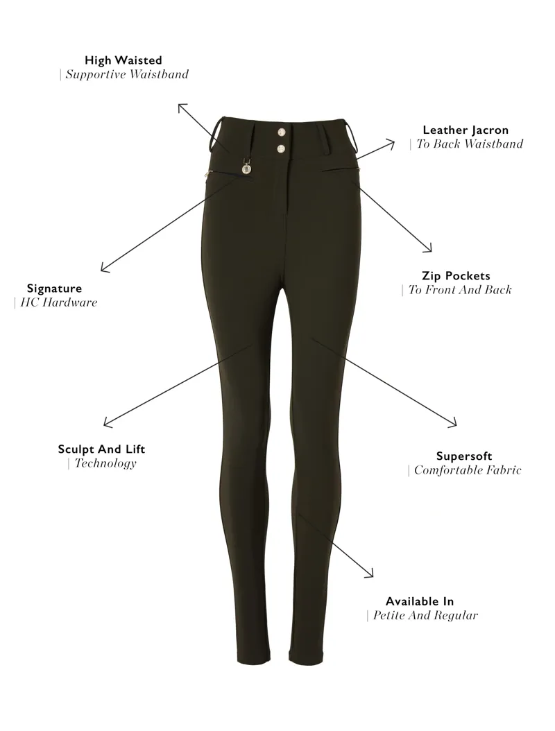 Holland Cooper Contour Trousers in Dark Olive-4