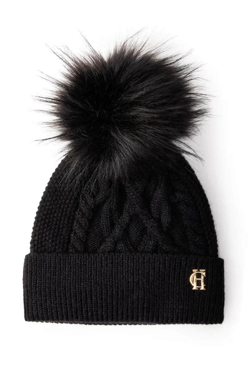 Holland Cooper Cortina Bobble Hat Black
