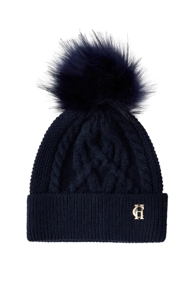 Holland Cooper Cortina Bobble Hat Ink Navy