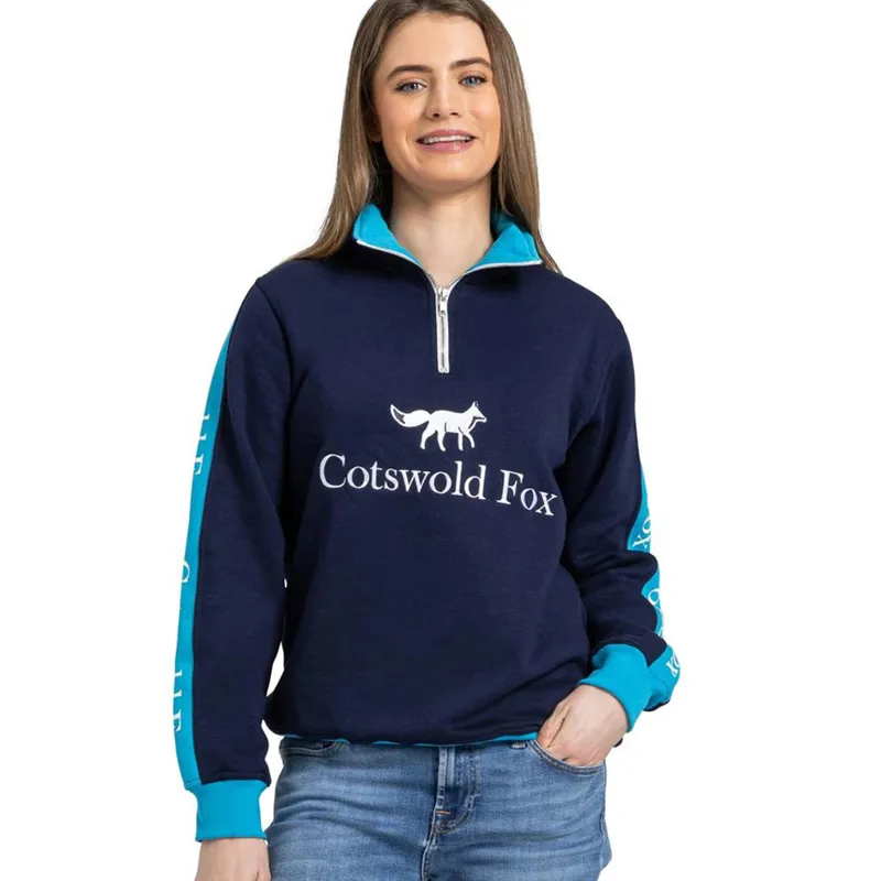 Cotswold Fox Cheltenham Quarter zip Jumper Navy