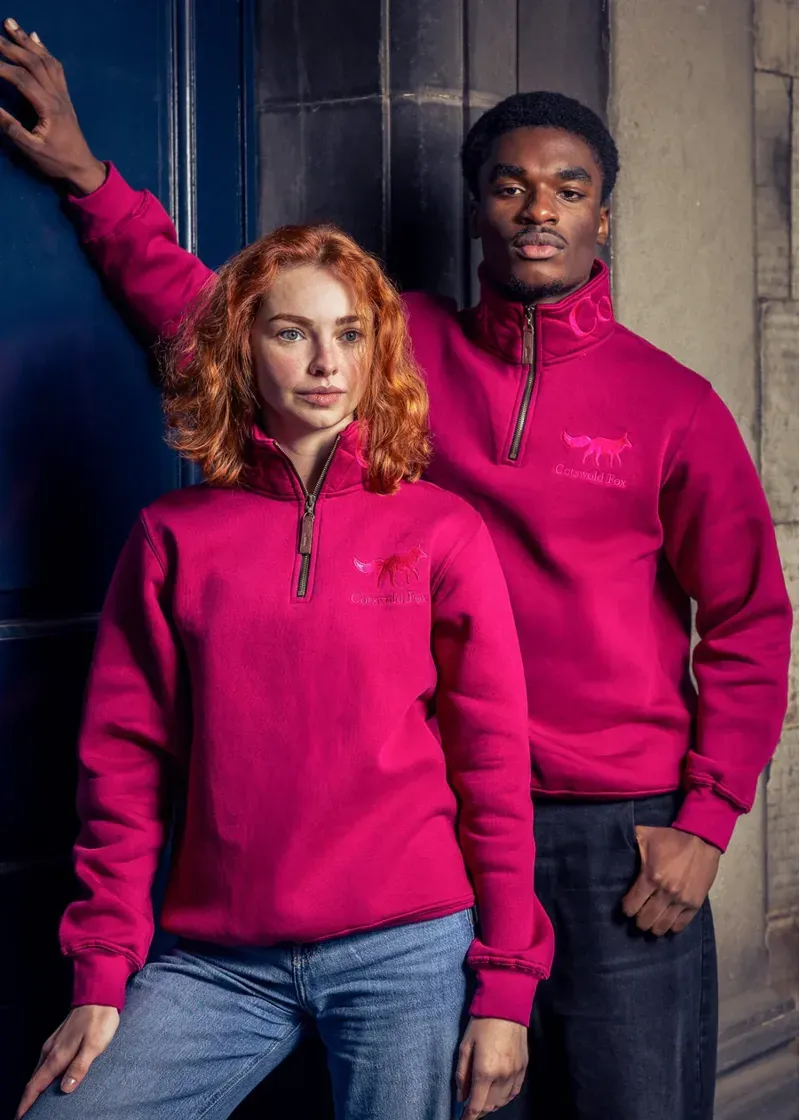 Cotswold Fox Tetbury Quarter Zip Raspberry-1