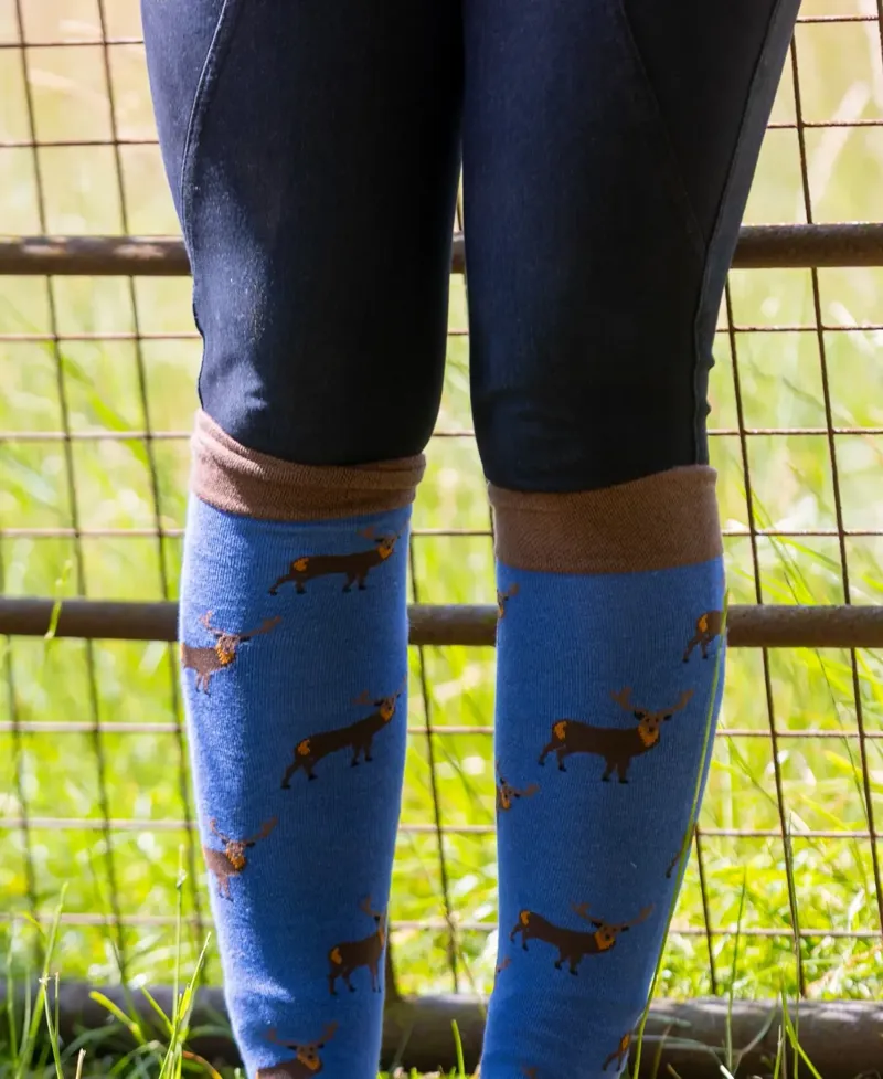 Country Moos Stag Extra Long Welly Socks UK3.5-6-1