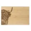 Scottish Made Highland Cow Oak Serving Board