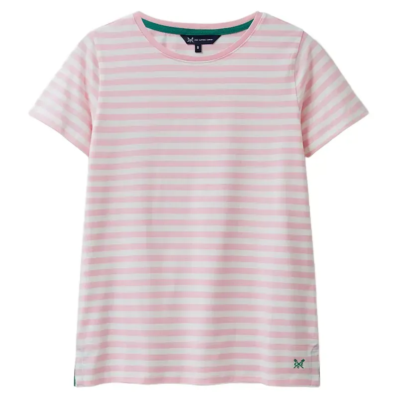 Crew Breton T-Shirt White Pink