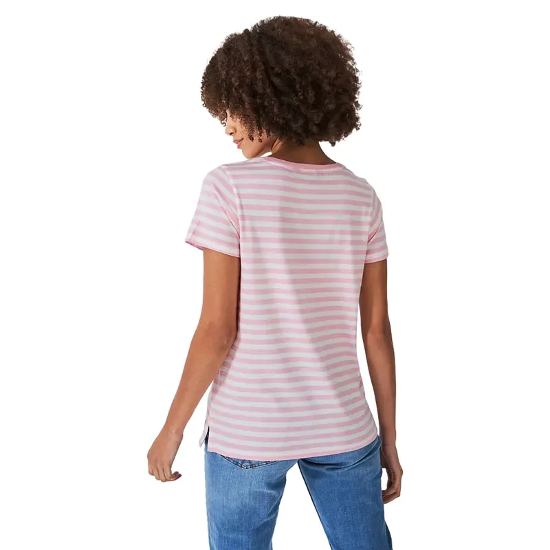 Crew Breton T-Shirt White Pink-3