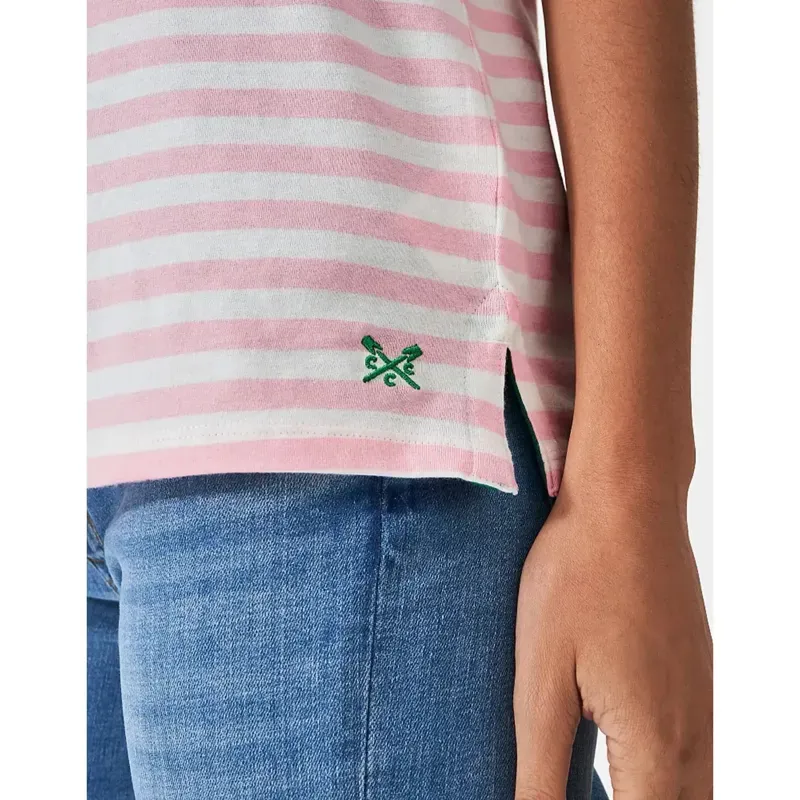 Crew Breton T-Shirt White Pink-4