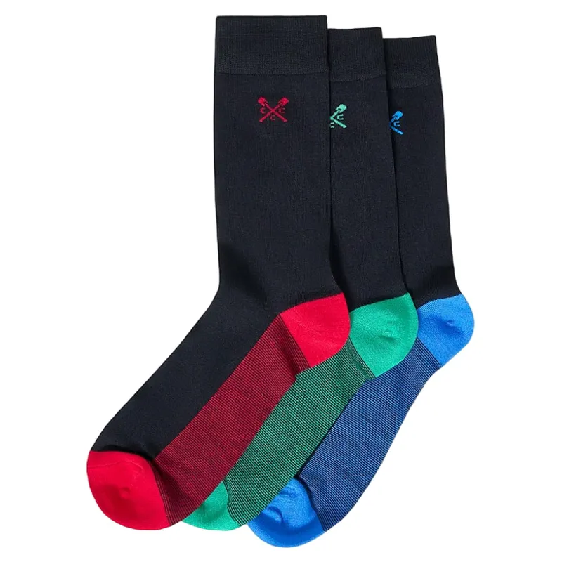 Crew Clothing 3PK Bamboo Sock Green Lake Zig Zag in Green Lake