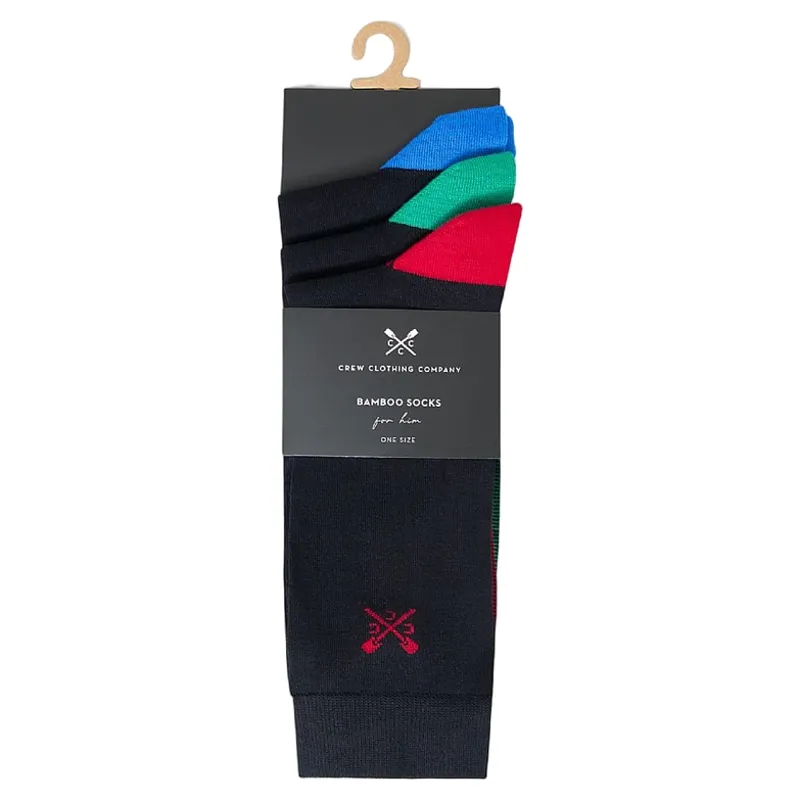 Crew Clothing 3PK Bamboo Sock Green Lake Zig Zag in Green Lake-1