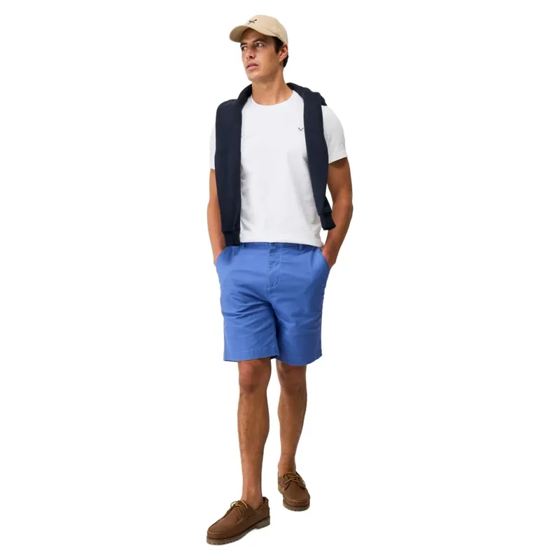 Crew Clothing Bermuda Chino Stretch Shorts in Dutch Blue-1