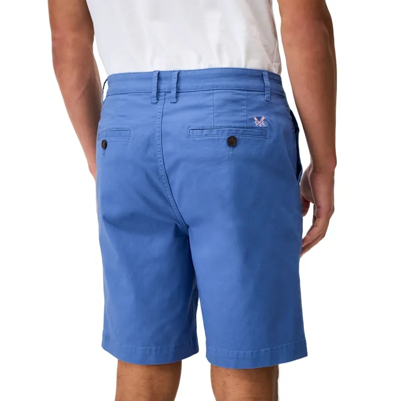 Crew Clothing Bermuda Chino Stretch Shorts in Dutch Blue-3