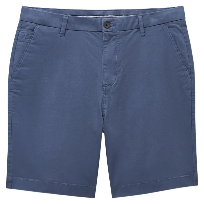 Crew Clothing Bermuda Chino Stretch Shorts in Steel Blue