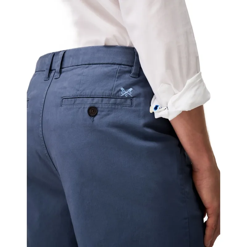 Crew Clothing Bermuda Chino Stretch Shorts in Steel Blue-3