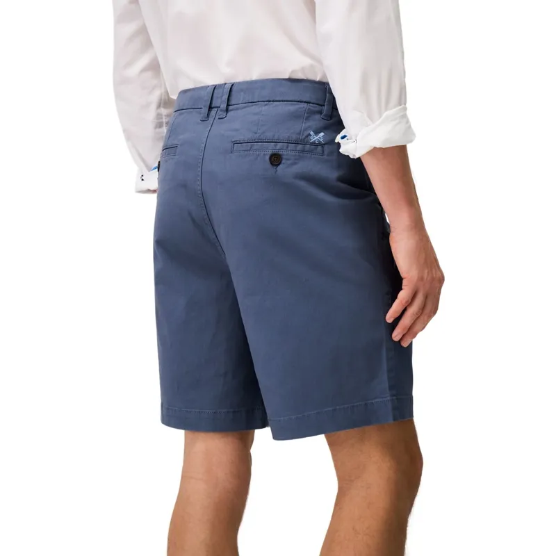 Crew Clothing Bermuda Chino Stretch Shorts in Steel Blue-4