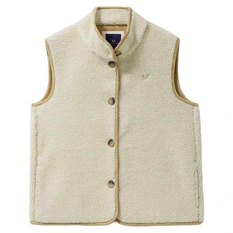 Crew Clothing Borg Gilet in Oatmeal